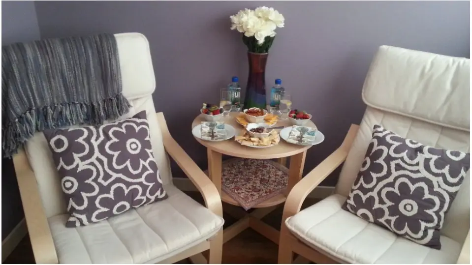 Enjoy a picnic for two while you wait to be pampered during your couple's massage.